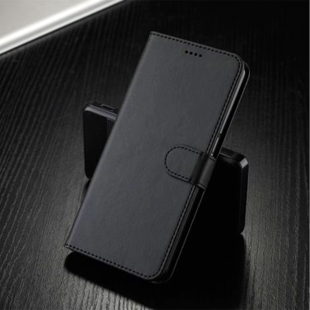 Husa tip carte MemoBook cu clapeta pentru Honor 600 Pro, Flip Cover, Inchidere magnetica, Buzunar Card si Bacnote, Design sleek piele, Protectie completa, Functie Stand, Negru