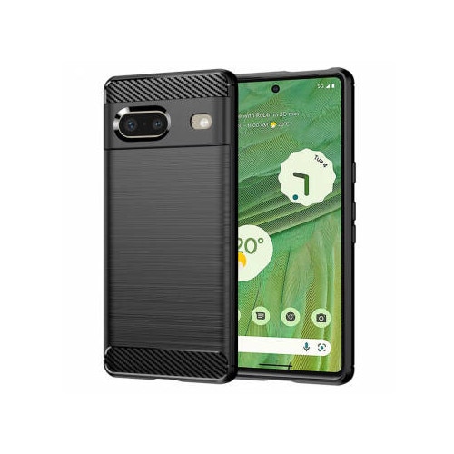 Husa pentru Google Pixel 7 - Techsuit Carbon Silicone - Black