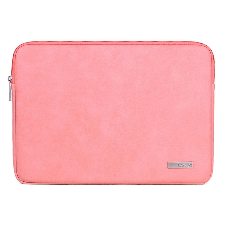 Geanta laptop Zeaicos, protectie pentru MacBook Air/Pro, 14 inch, argintie, design compact