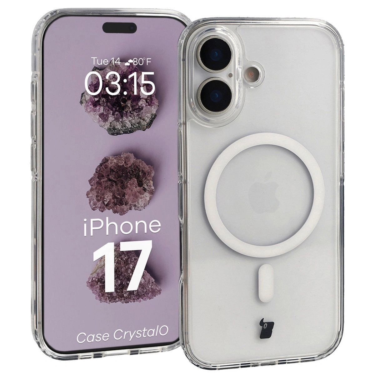 Husa, Bizon Case CrystalO pentru iPhone 17, Transparent