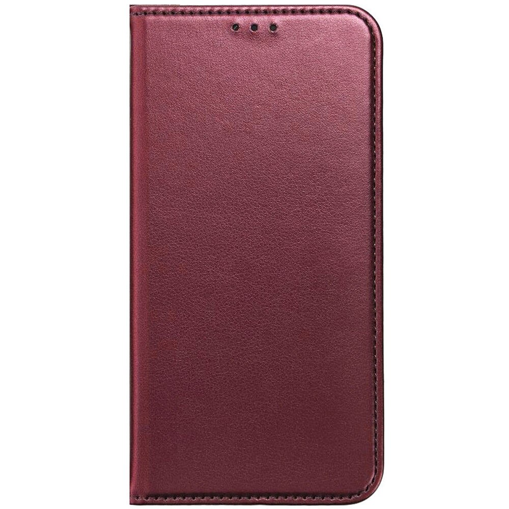 Husa pentru Honor 600, Piele ecologica, Premium PU Leather Book, Buzunar card, Inchidere magnetica, Functie stand / suport, Decupaj difuzor apeluri, Acoperire completa 360 de grade, Protectie fata-spate, Tip carte, Visiniu