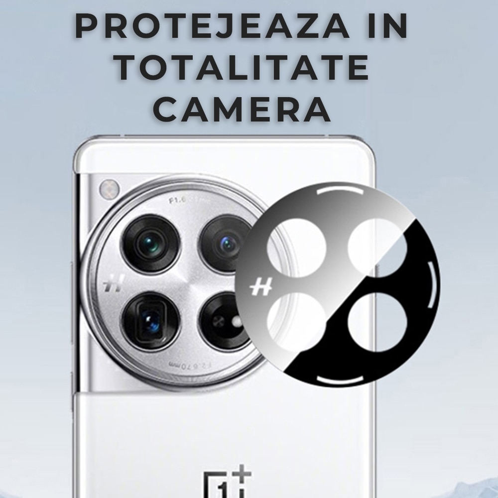 Folie Camera pentru OnePlus 12 Daden din sticla, Full Cover, Protectie Profesionala, Ultra Rezistenta, Calitate Premium, Negru