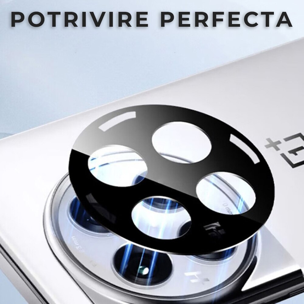 Folie Camera pentru OnePlus 12 Daden din sticla, Full Cover, Protectie Profesionala, Ultra Rezistenta, Calitate Premium, Negru
