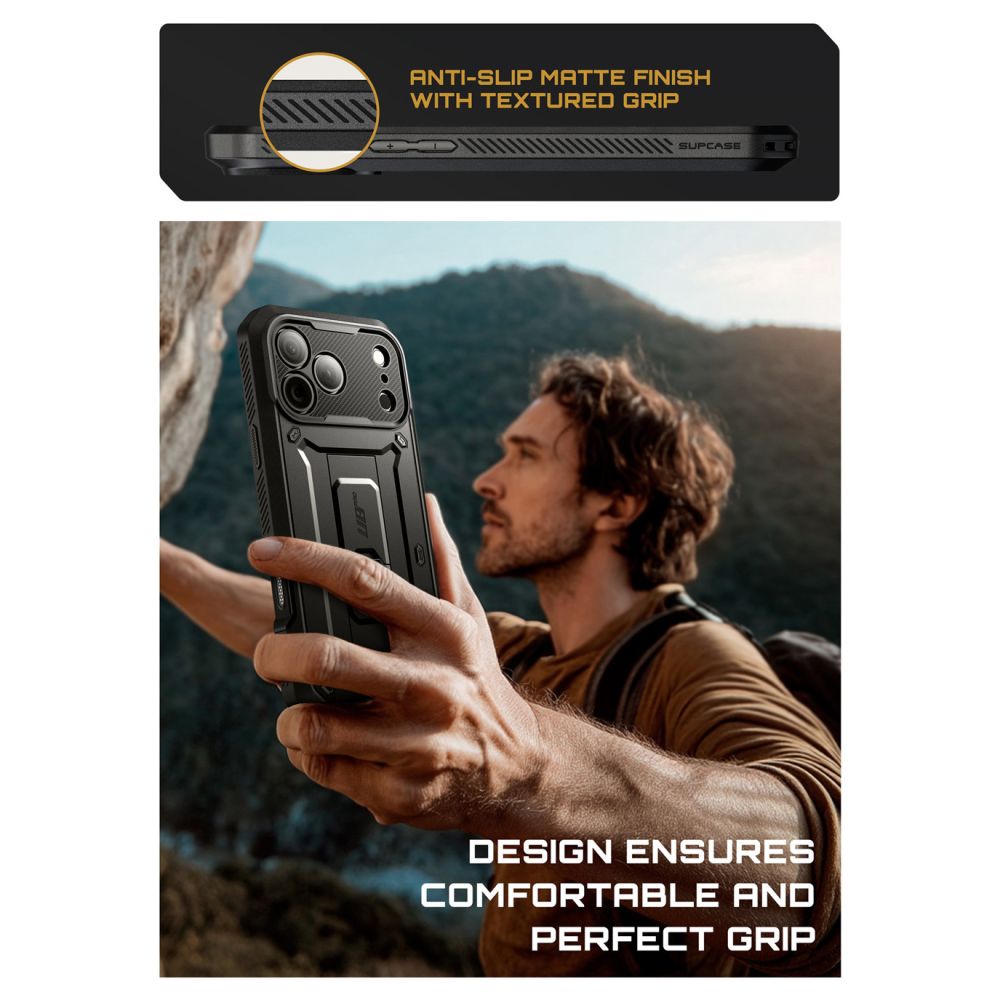 Carcasa Supcase Unicorn Beetle Pro compatibila cu iPhone 17 Pro, Negru