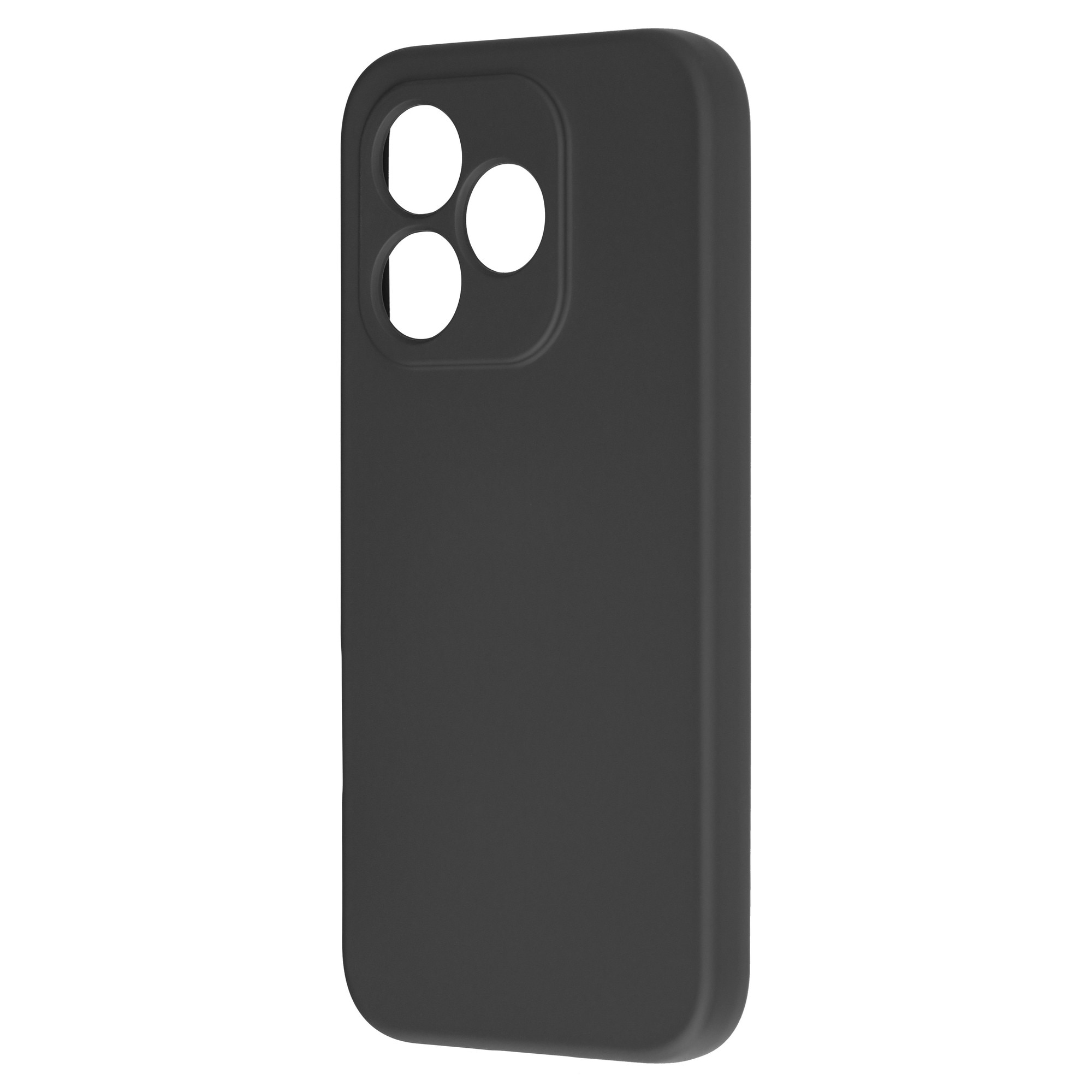 Husa pentru Honor 600 Lite Liquid Silicone, subtire, captusita cu microfibra, anti amprenta, protectie camera foto, negru
