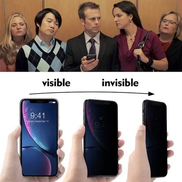 Folie de protectie privacy compatibila cu Xiaomi Redmi Note 11, Fata, HQClear, Regenerabila, silicon