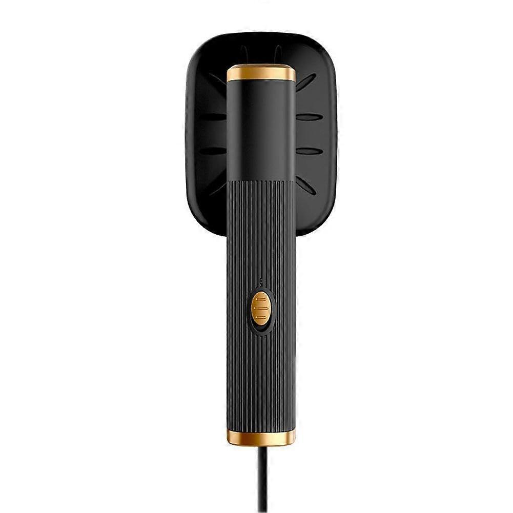 Fier de calcat portabil E30-A173-e-9389-CJ, talpa din titan, mod uscat si aburi, rezervor 20 ml, negru/auriu