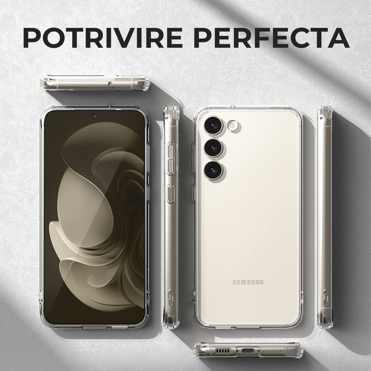 Husa pentru Samsung Galaxy S26 Plus Daden® Transparent Clear, Protectie Camera, Antisoc, Transparenta