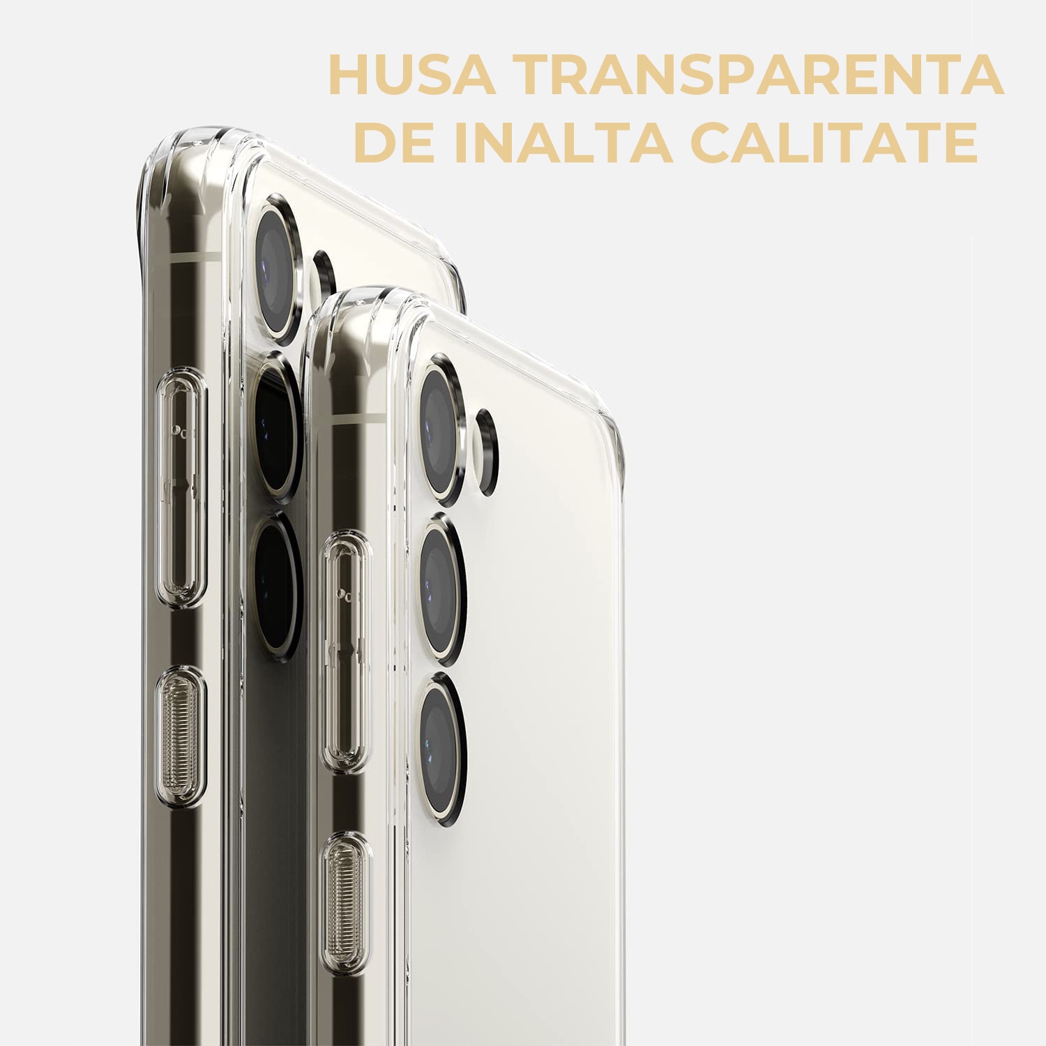 Husa pentru Samsung Galaxy S26 Plus Daden® Transparent Clear, Protectie Camera, Antisoc, Transparenta