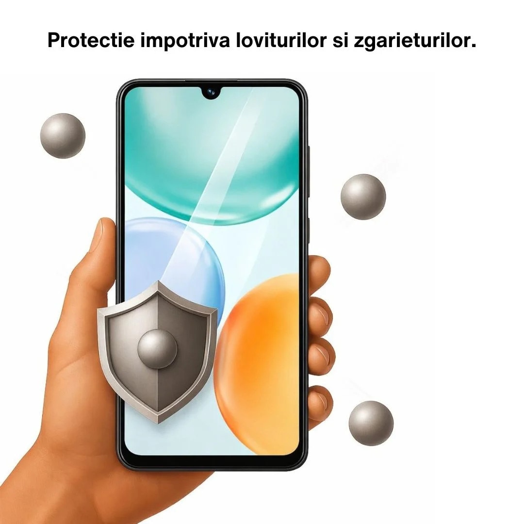Folie sticla securizata pentru Honor X5c Plus cu kit de montare inclus - Claritate Ultra HD, Adeziv pe toata suprafata, Protectie Anti-Zgarieturi si Socuri