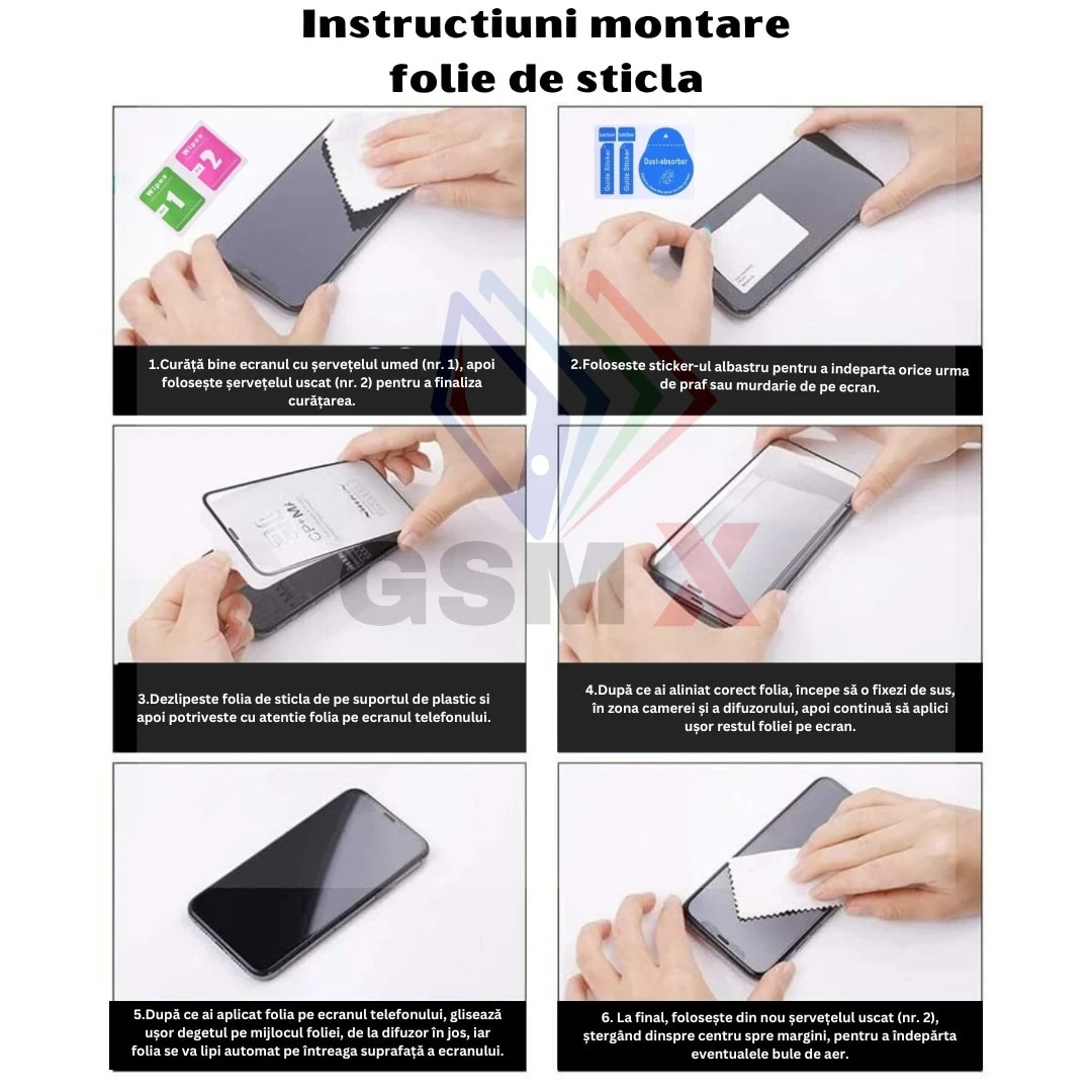 Folie sticla securizata pentru Honor X5c Plus cu kit de montare inclus - Claritate Ultra HD, Adeziv pe toata suprafata, Protectie Anti-Zgarieturi si Socuri