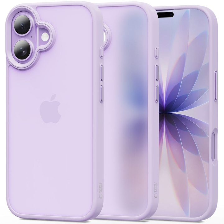 Carcasa Tech-Protect MagMat compatibila cu iPhone 17, Matte Purple