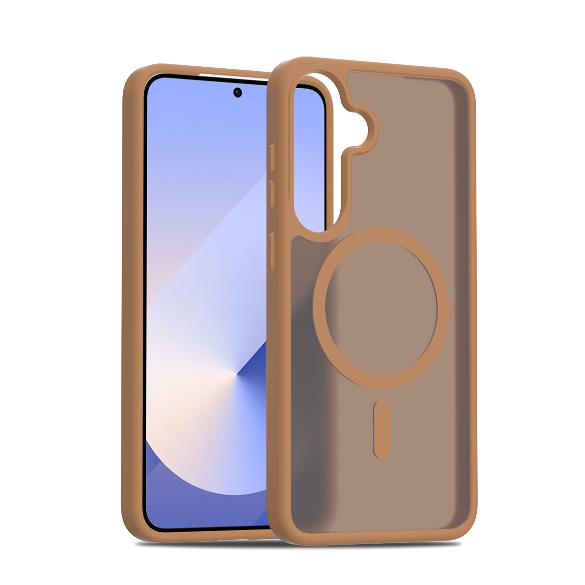 Husă de protecție pentru Samsung Galaxy S25 Plus, MagSafe, Antisoc, Maro, 1mmx1.5mm
