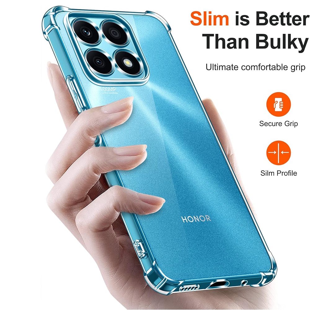 Husa pentru Honor X8a, Techsuit Shockproof Clear Silicone, Clear