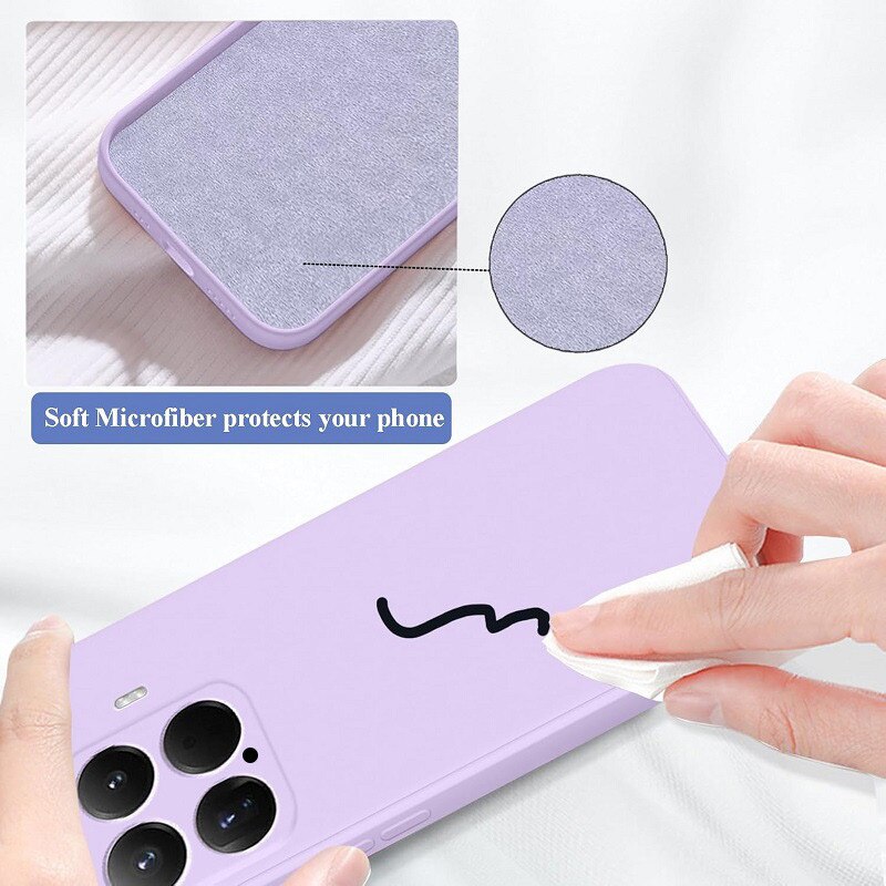 Husa compatibil cu Xiaomi 15 5G, silicon, interior microfibra, violet deschis