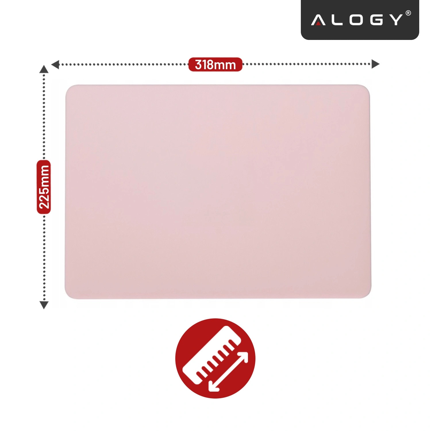 Etui Alogy AirGuard pentru MacBook Pro 14" 2021-2024, mat roz, ultracompact, rezistent la zgarieturi, cu ventilatie