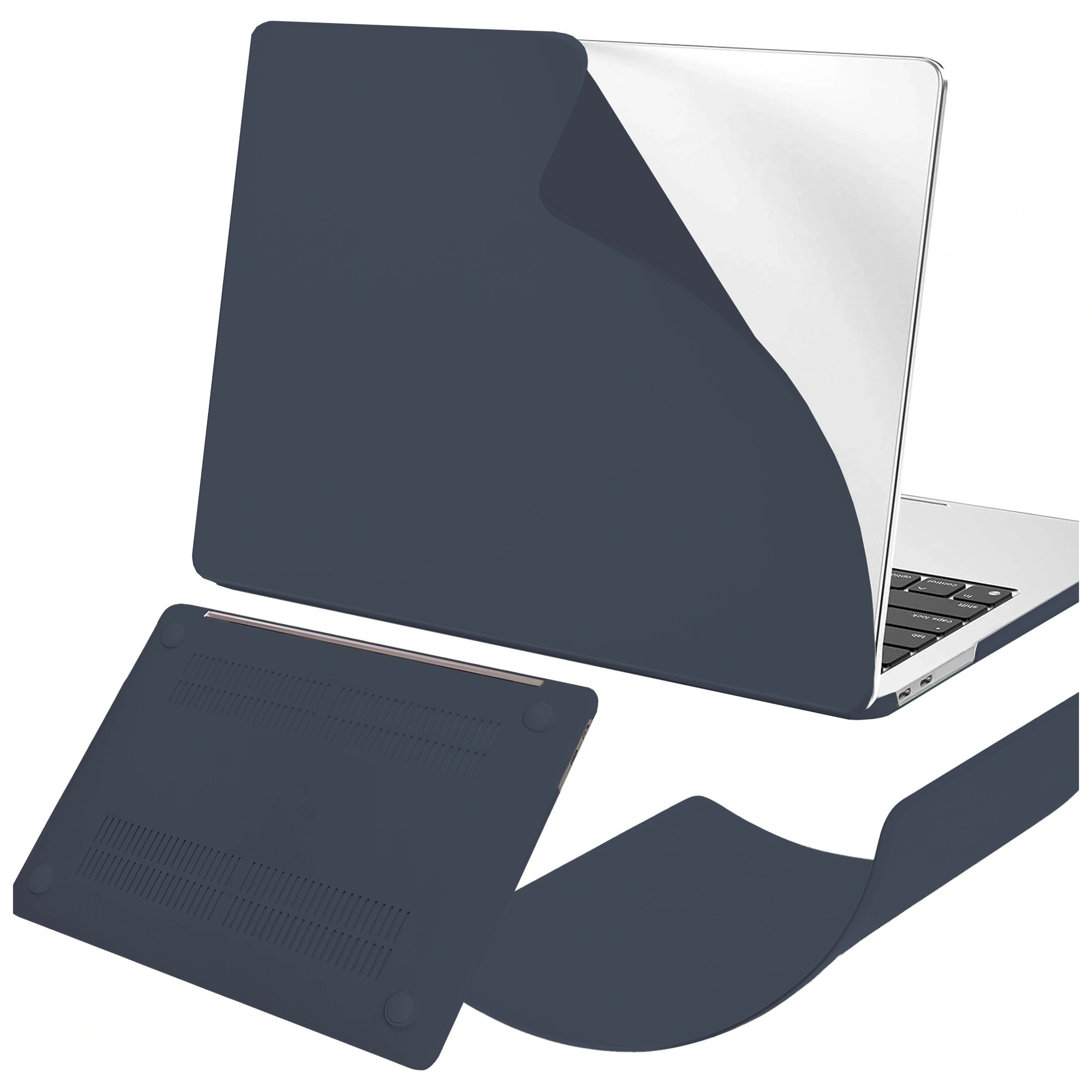 Etui laptop set Alogy AirGuard pentru MacBook Pro 14" (M1/M2/M3/M4) 2021-2024, mat, granat, 275g