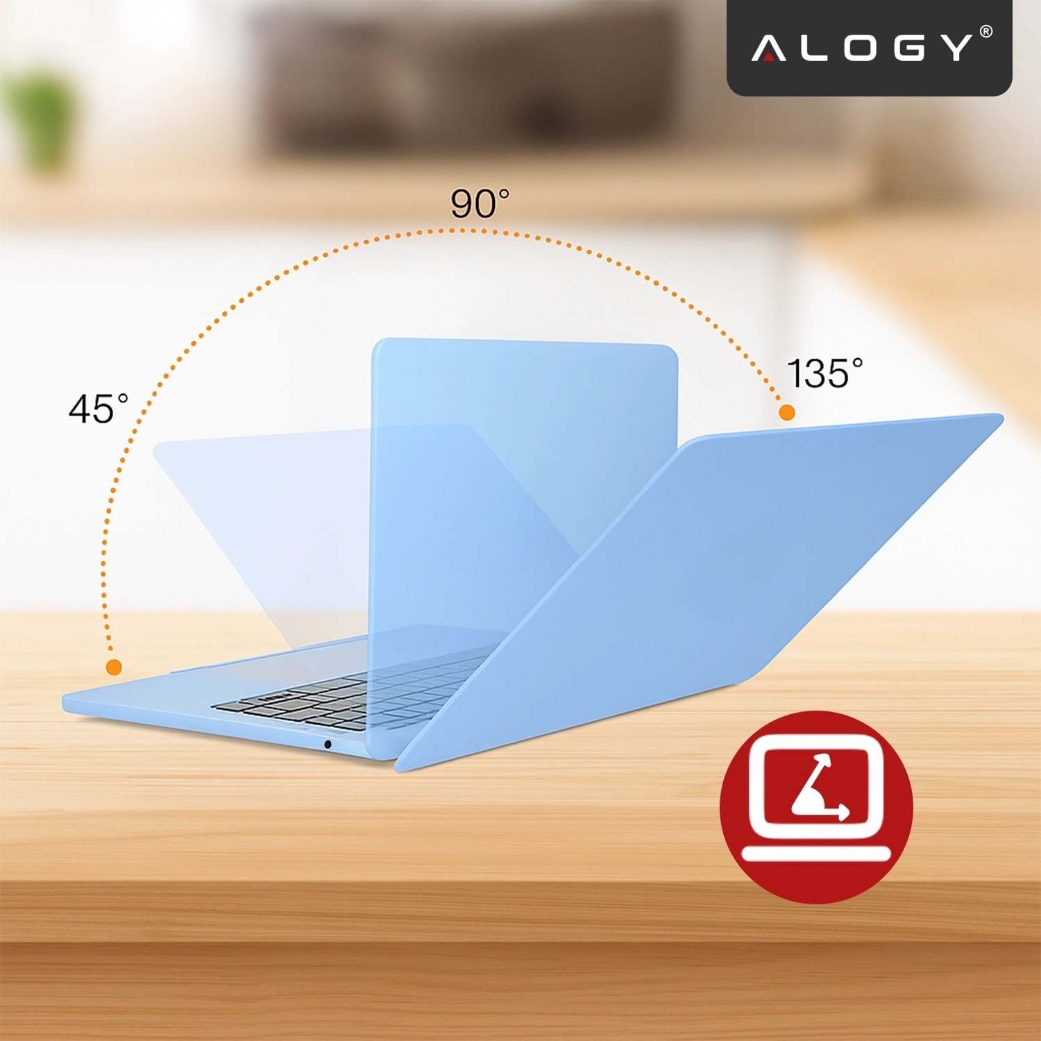 Etui pentru laptop, Alogy AirGuard, pentru Apple Macbook Air 15" (M2/M3/M4) 2023-2025, mat, lavanda, constructie flexibila, ultracompacta