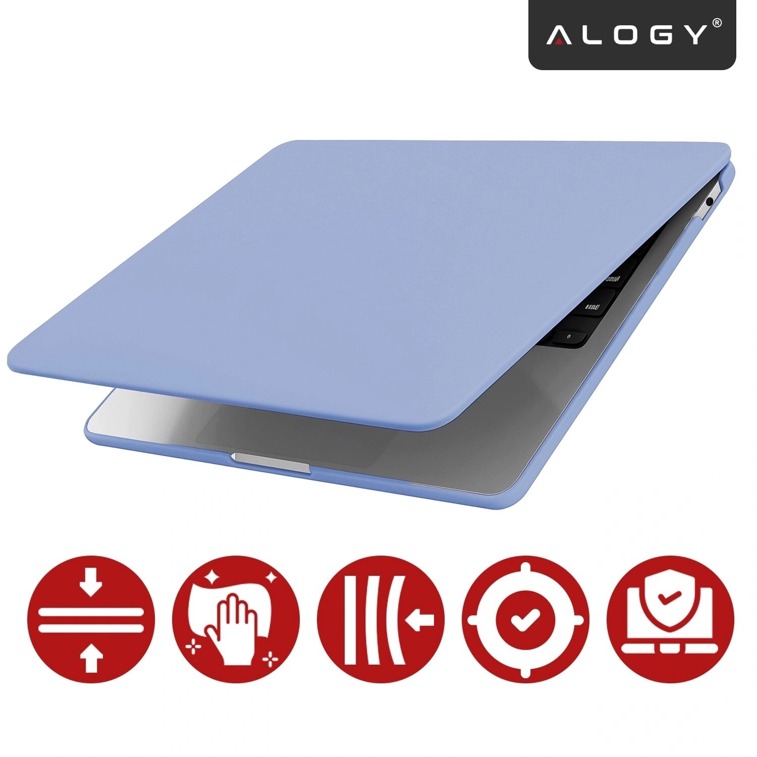 Etui pentru laptop, Alogy AirGuard, pentru Apple Macbook Air 15" (M2/M3/M4) 2023-2025, mat, lavanda, constructie flexibila, ultracompacta