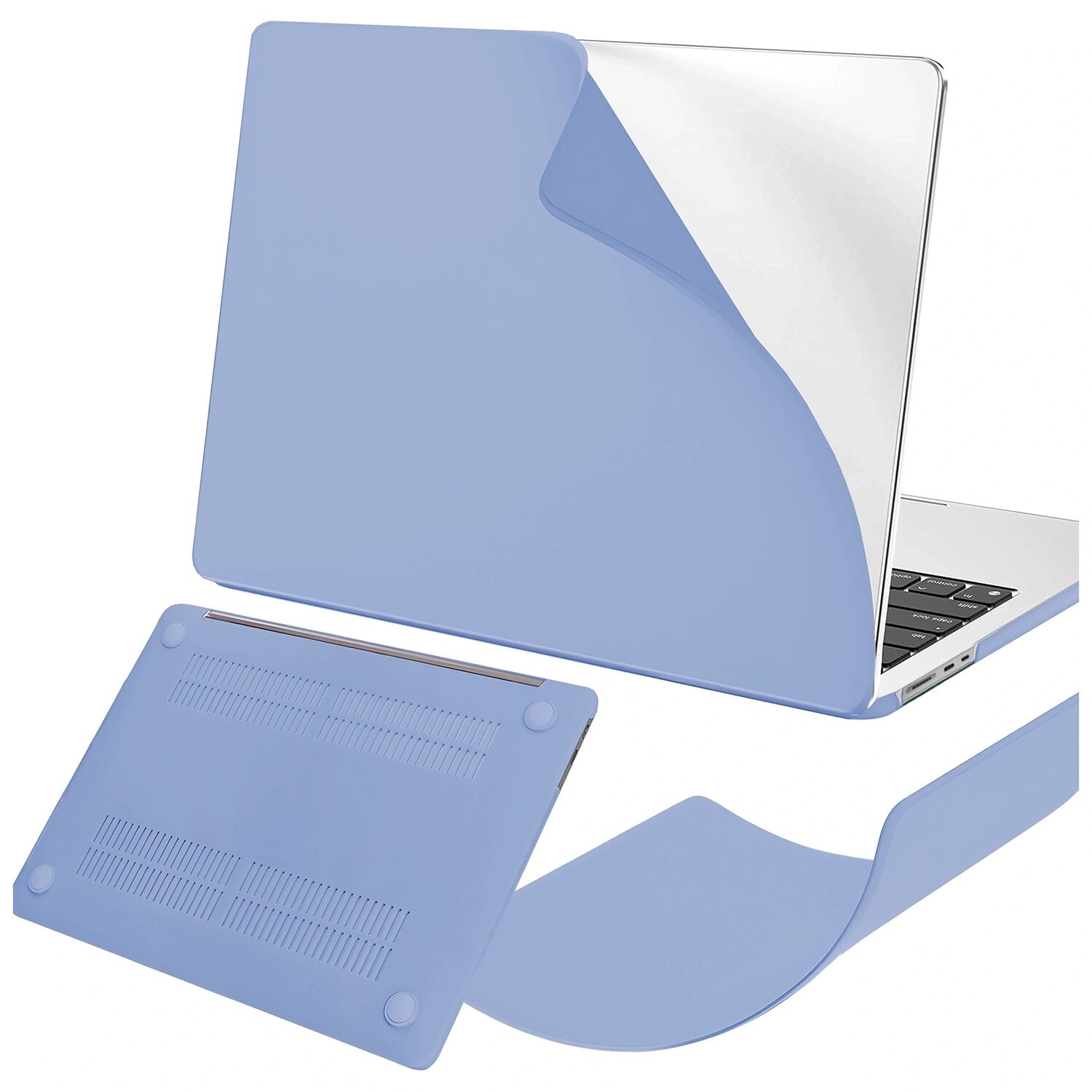 Etui pentru laptop, Alogy AirGuard, pentru Apple Macbook Air 15" (M2/M3/M4) 2023-2025, mat, lavanda, constructie flexibila, ultracompacta