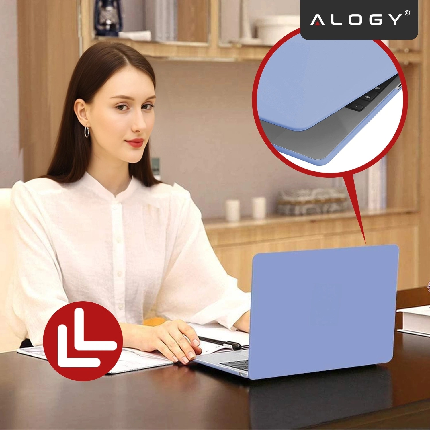 Etui pentru laptop, Alogy AirGuard, pentru Apple Macbook Air 15" (M2/M3/M4) 2023-2025, mat, lavanda, constructie flexibila, ultracompacta