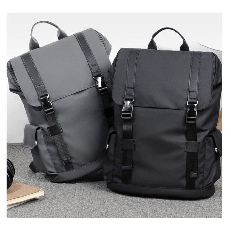 Rucsac B665 din oxford, capacitate mare cu compartiment pentru laptop 14 inch, curele reglabile, rezistent la apa, negru, 30 x 43 x 14 cm