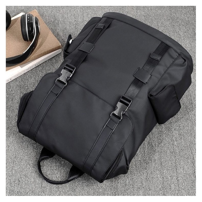 Rucsac B665 din oxford, capacitate mare cu compartiment pentru laptop 14 inch, curele reglabile, rezistent la apa, negru, 30 x 43 x 14 cm