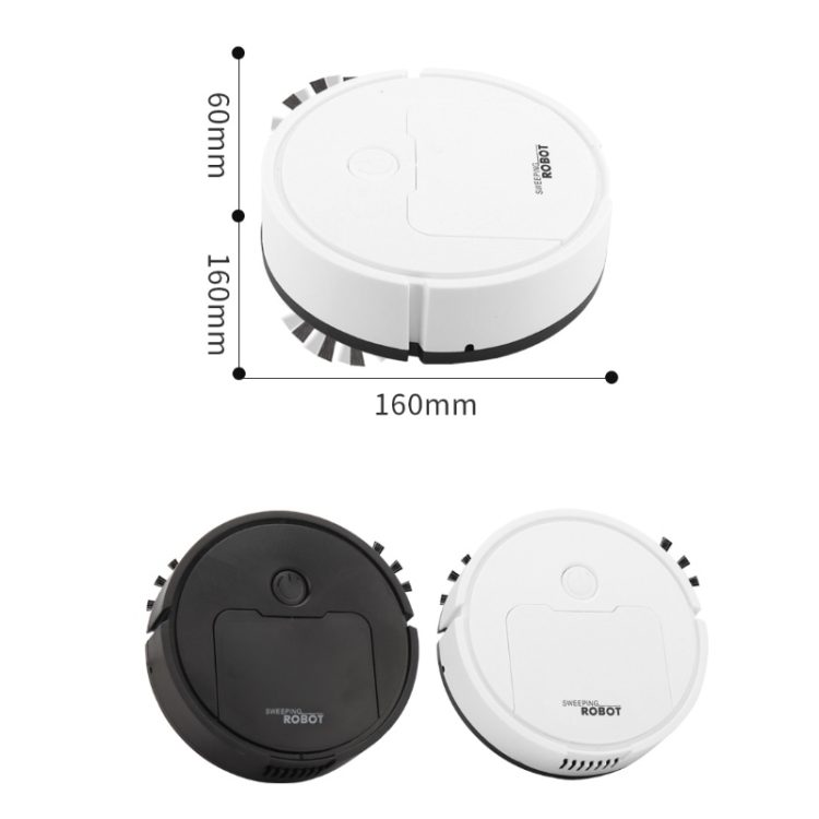 Robot aspirator K0403-emagCJ-54469, 3-in-1 (maturare/sters/aspirare), 400 mAh, autonomie 30 min, incarcare USB, negru, 16x16x6 cm