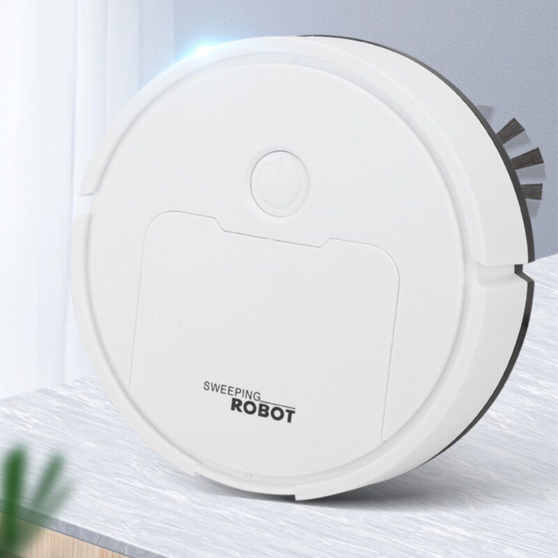 Robot de curatare mini inteligent, 3 functii, alb, 30x30cm