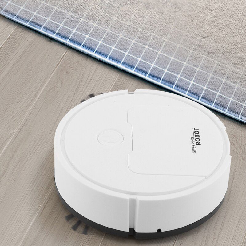 Robot de curatare mini inteligent, 3 functii, alb, 30x30cm