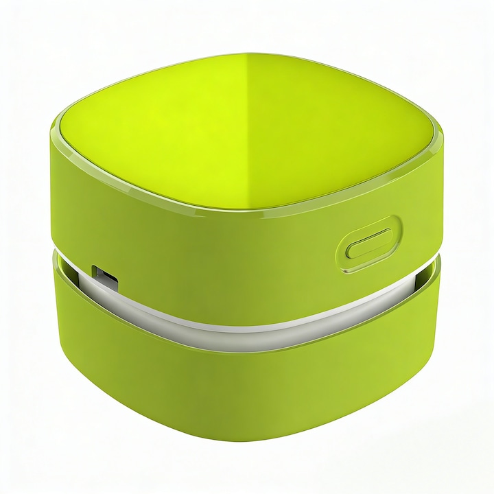 Mini aspirator de mana fara fir, aspirator portabil reincarcabil pentru birou, aspirator compact pentru birou cu aspiratie puternica, verde