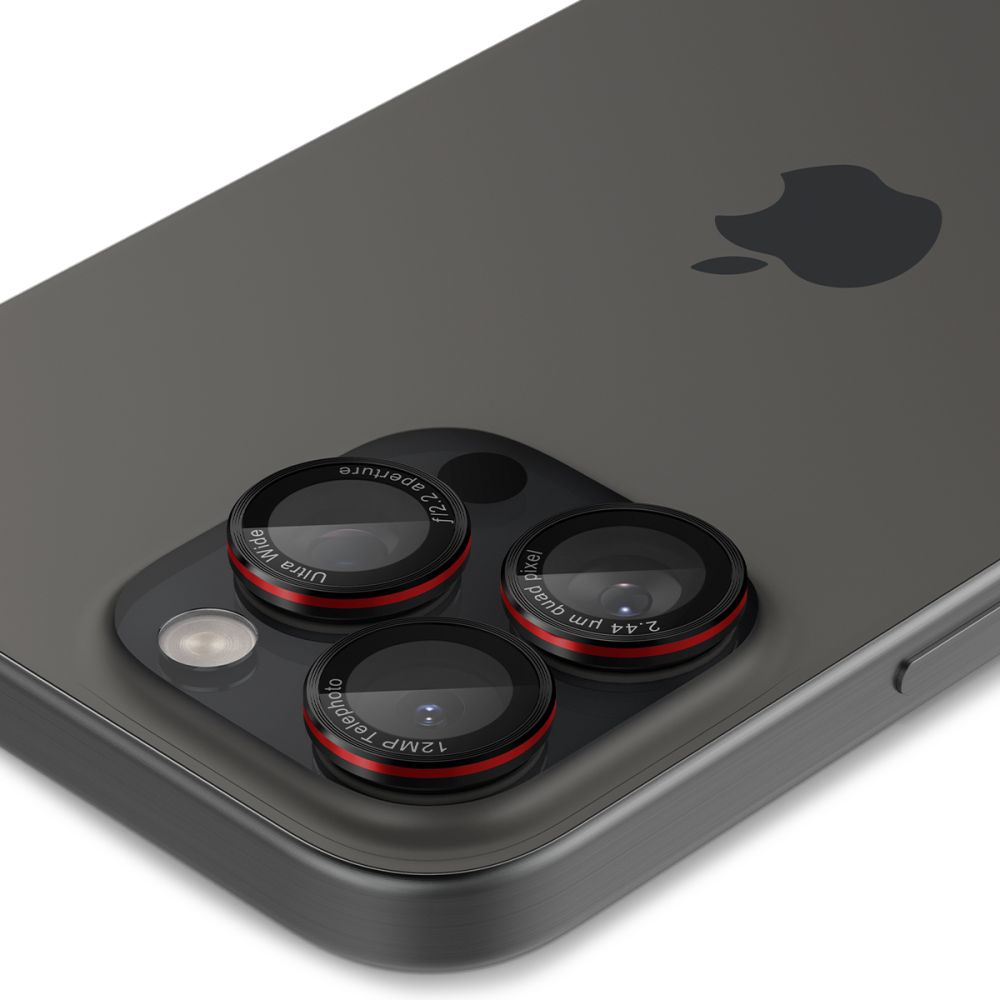 Folie Camera pentru iPhone 17 Pro / 17 Pro Max (set 2) - Spigen Glas.tR Optik EZ Fit Pro - Black