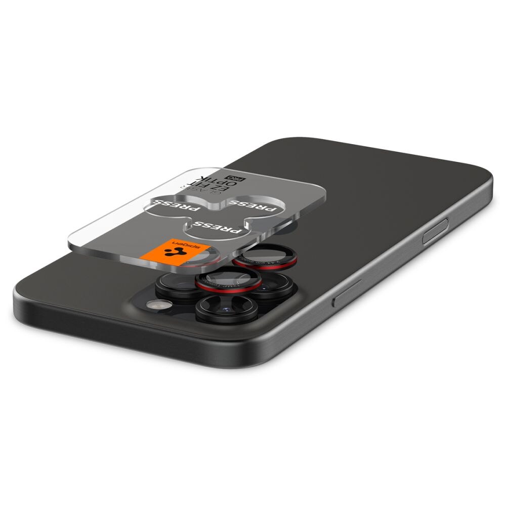 Folie Camera pentru iPhone 17 Pro / 17 Pro Max (set 2) - Spigen Glas.tR Optik EZ Fit Pro - Black