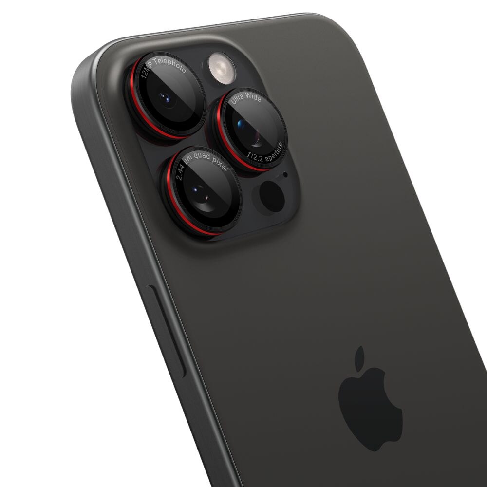 Folie Camera pentru iPhone 17 Pro / 17 Pro Max (set 2) - Spigen Glas.tR Optik EZ Fit Pro - Black