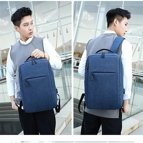 Rucsac laptop 15.6 inch, simplu, negru, 40.6x12.7x30.5cm