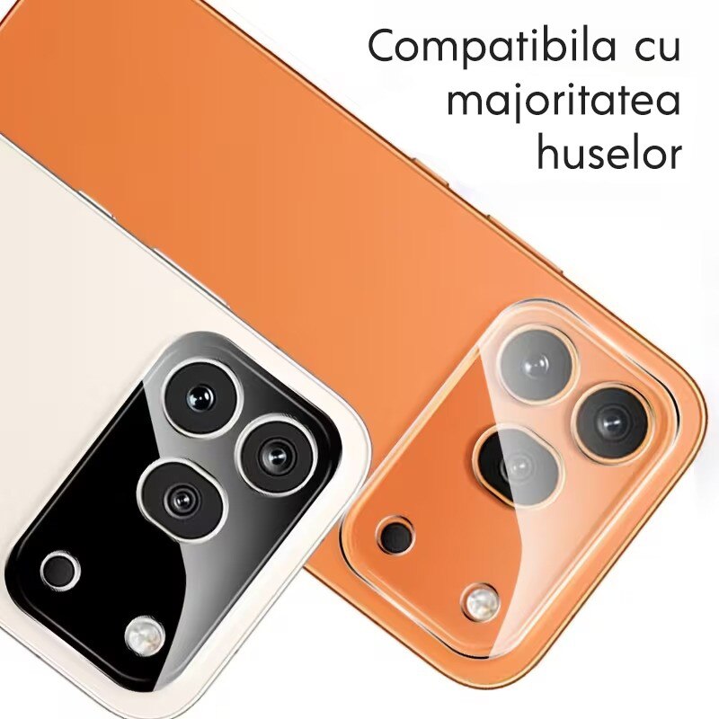 Folie Camera Daden din sticla pentru Honor 600, Full Cover, Protectie Profesionala, Ultra Rezistenta, Calitate Premium, Negru