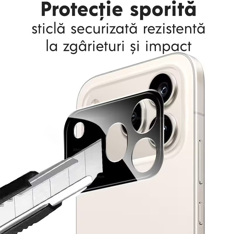 Folie Camera Daden din sticla pentru Honor 600, Full Cover, Protectie Profesionala, Ultra Rezistenta, Calitate Premium, Negru