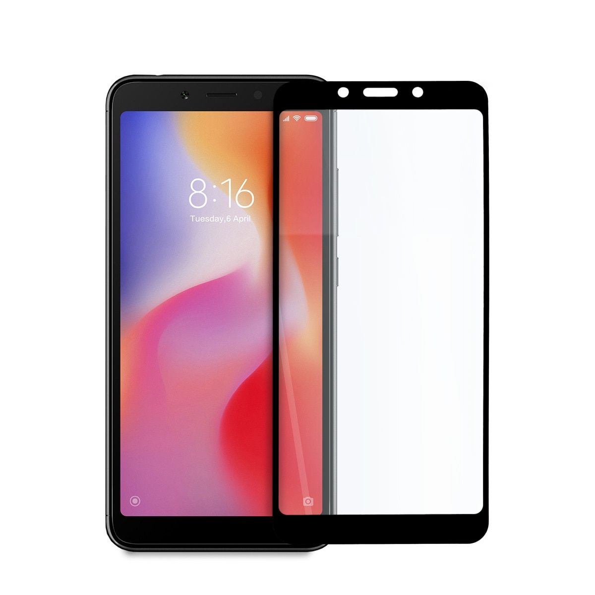Folie de Sticla pentru Xiaomi Redmi 6, Full Glue, Full Cover, Negru