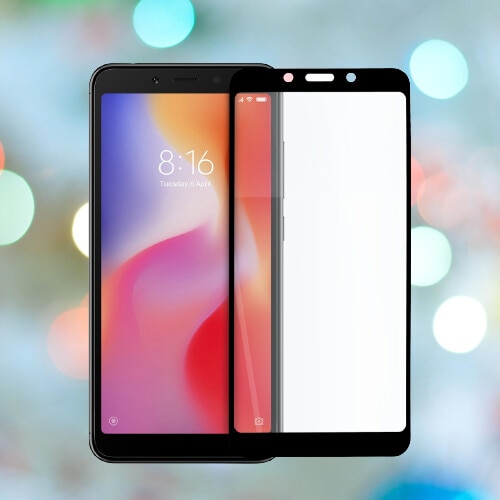 Folie de Sticla pentru Xiaomi Redmi 6, Full Glue, Full Cover, Negru