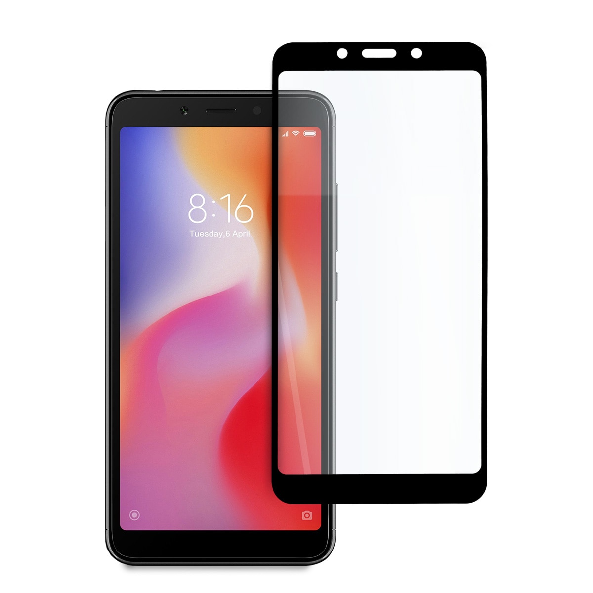 Folie de Sticla pentru Xiaomi Redmi 6, Full Glue, Full Cover, Negru