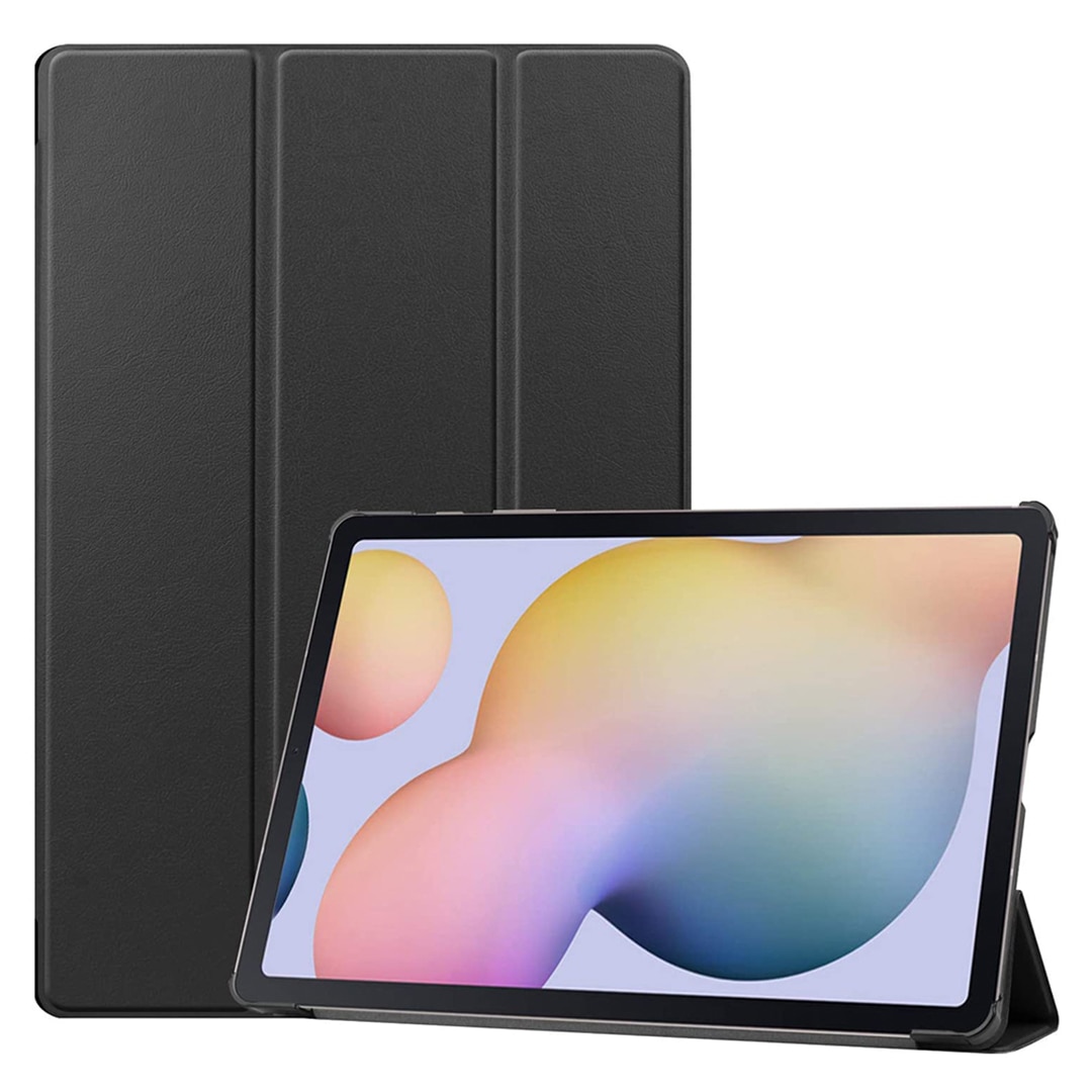 Husa Tableta din Piele compatibila cu Samsung Galaxy Tab S7 Plus / S8 Plus / S7 FE, Protectie Completa, Functie de Stand, Optim Technology, Negru