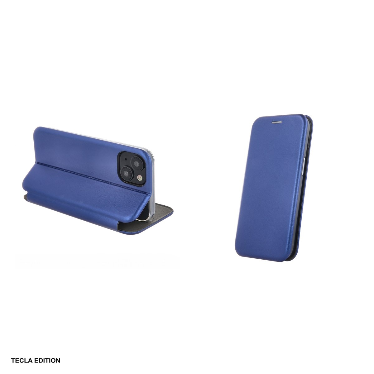 Husa Smart Diva pentru Apple iPhone 16e, iPhone 17e, tip carte cu inchidere magnetica, Albastru