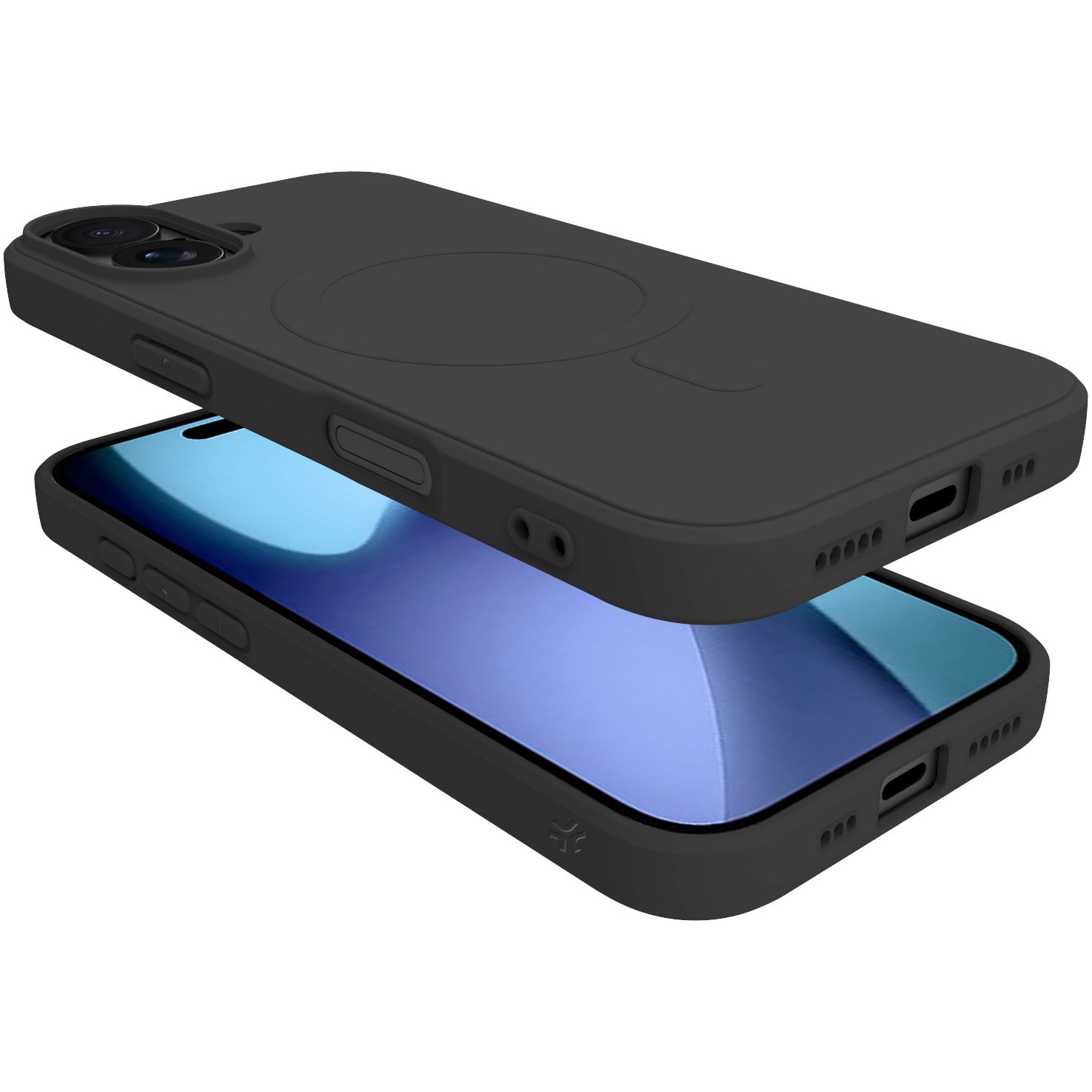 Husa de protectie Celly Silicon MagSafe pentru iPhone 17, Neagra
