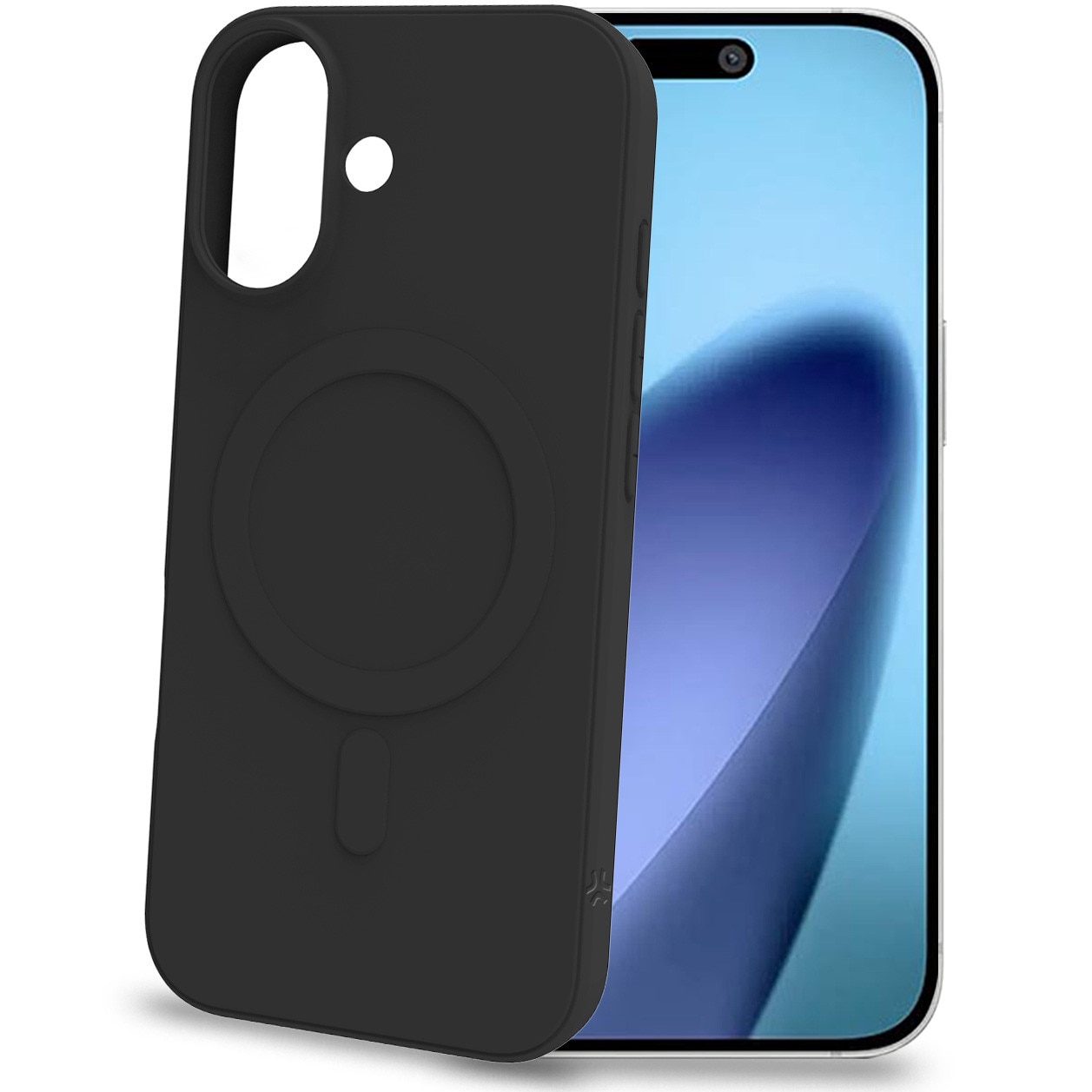Husa de protectie Celly Silicon MagSafe pentru iPhone 17, Neagra