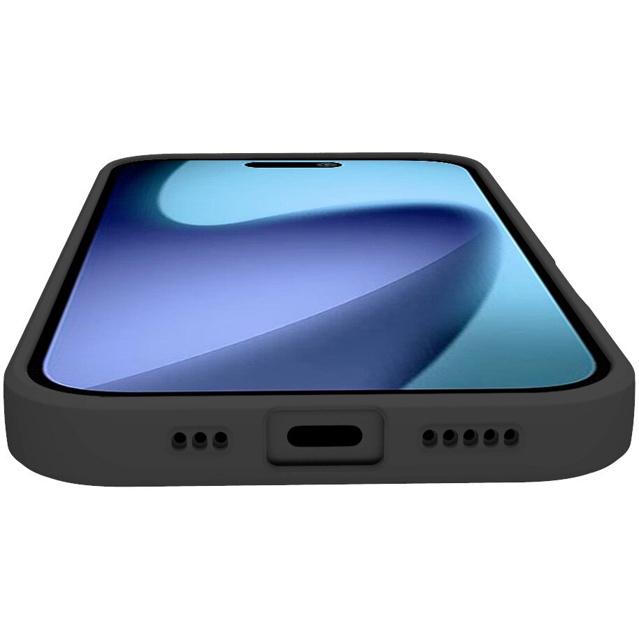 Husa de protectie Celly Silicon MagSafe pentru iPhone 17, Neagra