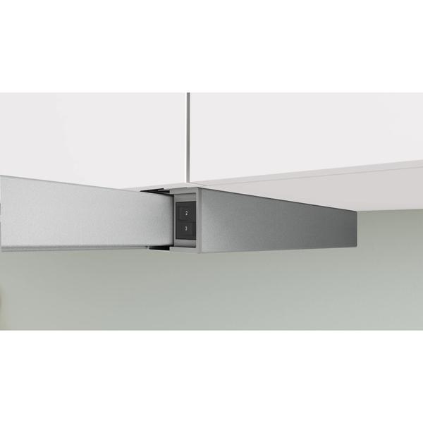 BOSCH Hota incorporabila telescopica Bosch DFM064W55, Putere de absorbtie 394 mc/h, Iluminare LED, 1 motor, Control mecanic, Clasa C, 60 cm, Argintiu