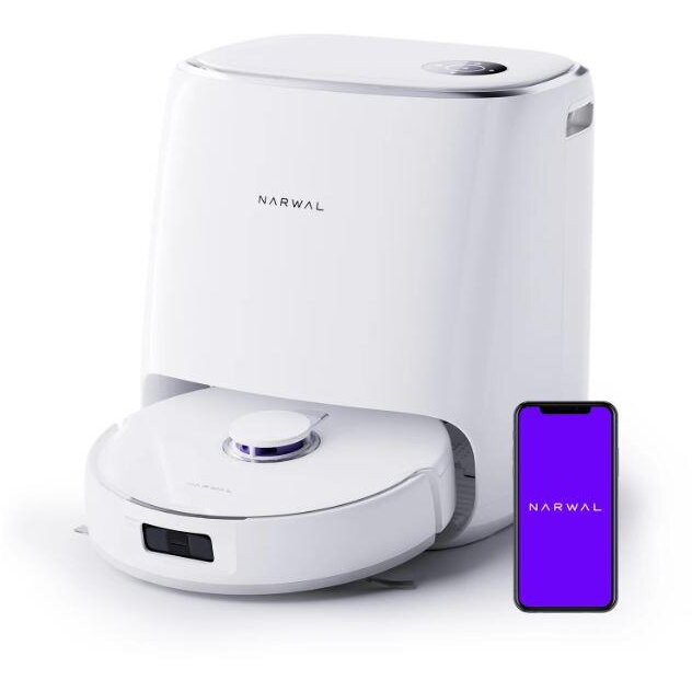 NARWAL Aspirator robot Narwal Freo X Ultra, aspiratie 8200Pa, autonomie 210 min, navigare tri-laser, depozitare praf 7 saptamani, Google Alexa Siri, harta 3D, Alb
