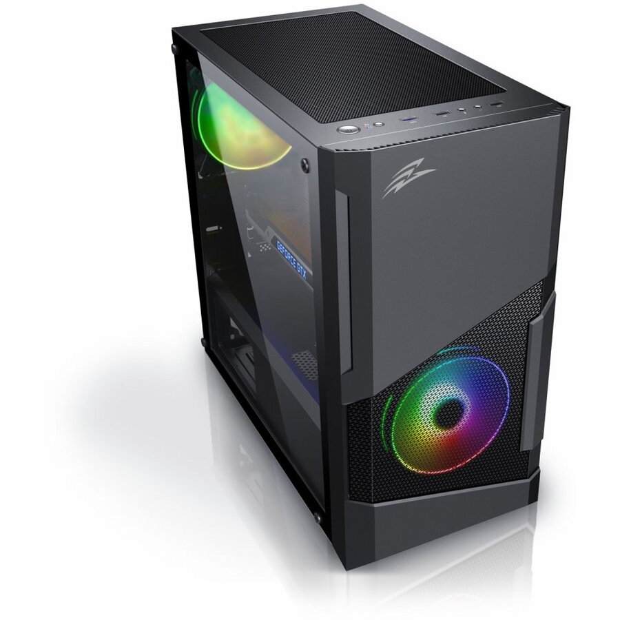 Evolveo Carcasa pentru calculator EVOLVEO M5, mATX, 2x RGB ventilator RGB, sticla