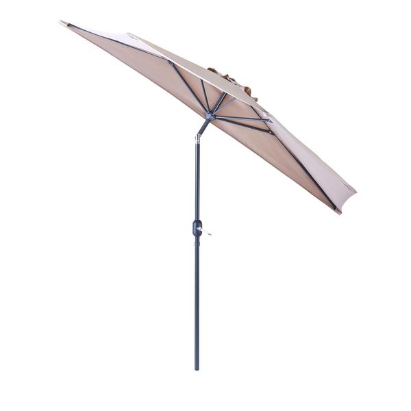 Umbrela terasa Naterial, aluminiu/poliester, 268 x 135 cm, H 235 cm, Bej