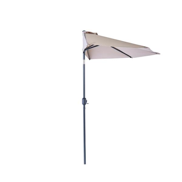Umbrela terasa Naterial, aluminiu/poliester, 268 x 135 cm, H 235 cm, Bej